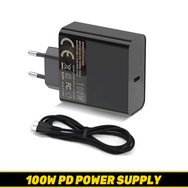 Ładowarka 65 W/100 W Zasilacz PD Kabel TYPE-C do lutownicy elektrycznej HS-02 i lutownicy HS01/TS101