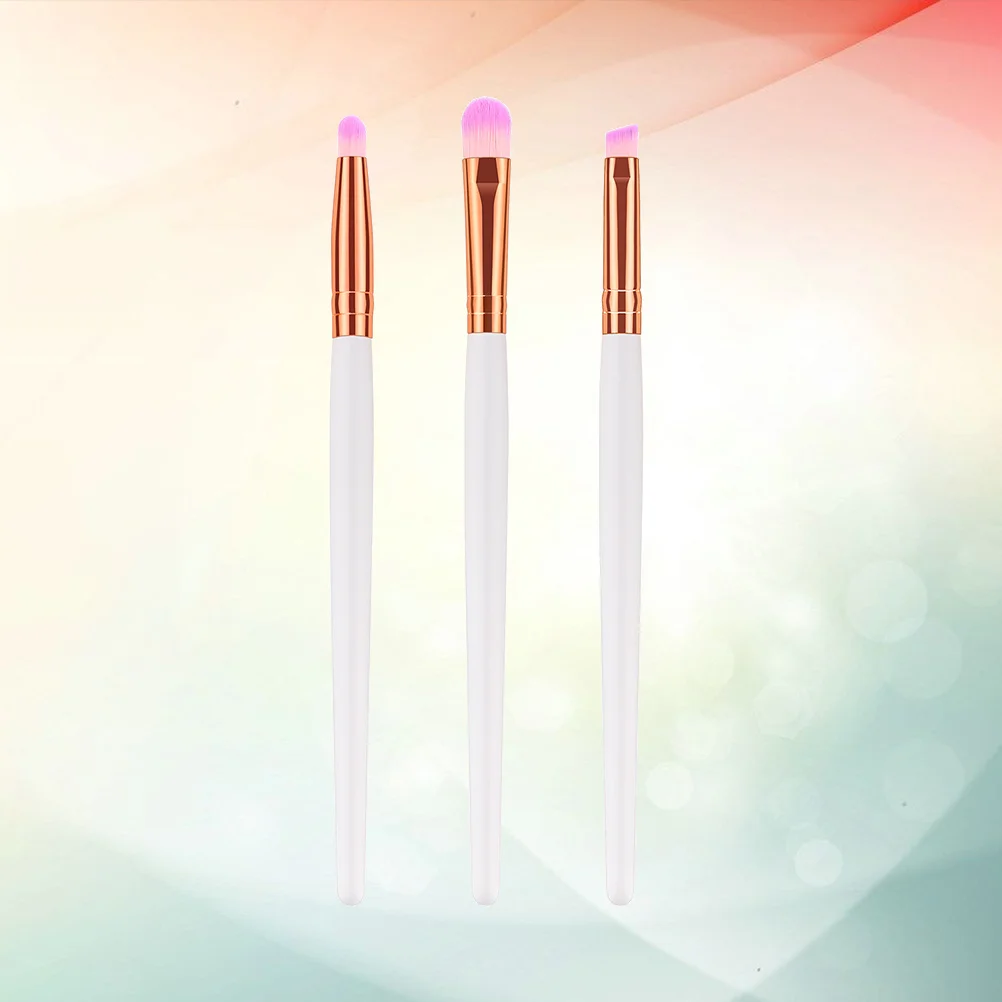 3Pcs Brush Set High Quality Wood Handle Ultra Soft Bristles Natural Finish Makeup Tools for Everyday Wear Professional