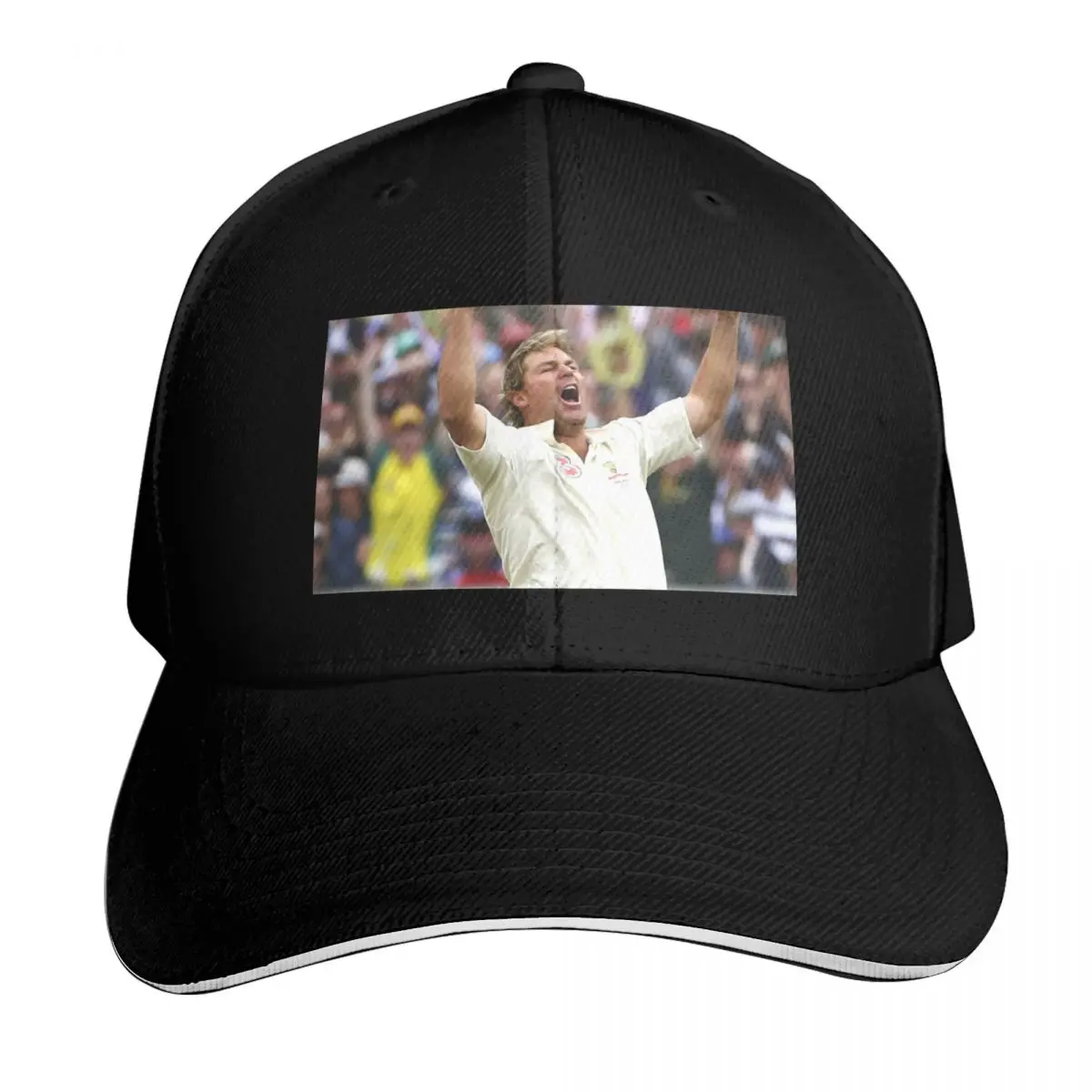 Shane Warne 2#051022 Baseball Cap Six Panel Structured Crown Sun Protection UPF 50+ Breathable Mesh Back