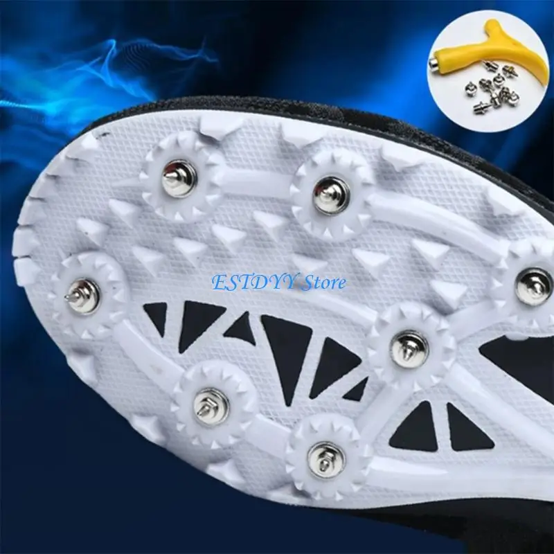 G6DE 120Pcs Track and Crosses Country Spikes Replacement Track Spikes 1/4Inch Track Field Needle With Wrench Enduring