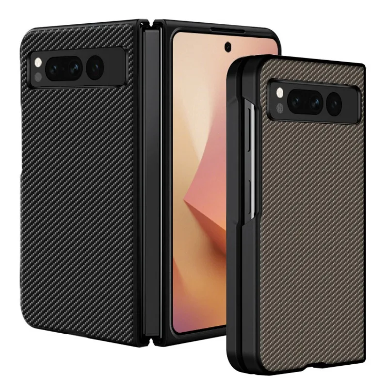 

Luxury Stripe Carbon Fiber Phone Case for Google Pixel Fold Case Ultra Thin Hard PC Shockproof Shell for Google Pixel Fold Cover