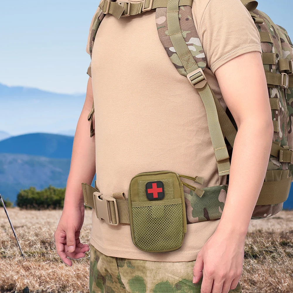 Borsa tattica militare Borsa per kit di pronto soccorso Molle per escursionismo Viaggi Custodia per trattamento di emergenza a casa Strumenti di sopravvivenza Custodia militare