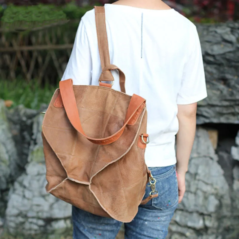Designer Bag Luxury Woman Genuine Leather Ladies Multi Function Bag Vintage Female Backpack Retro Patchwork Backpacks Shoulder