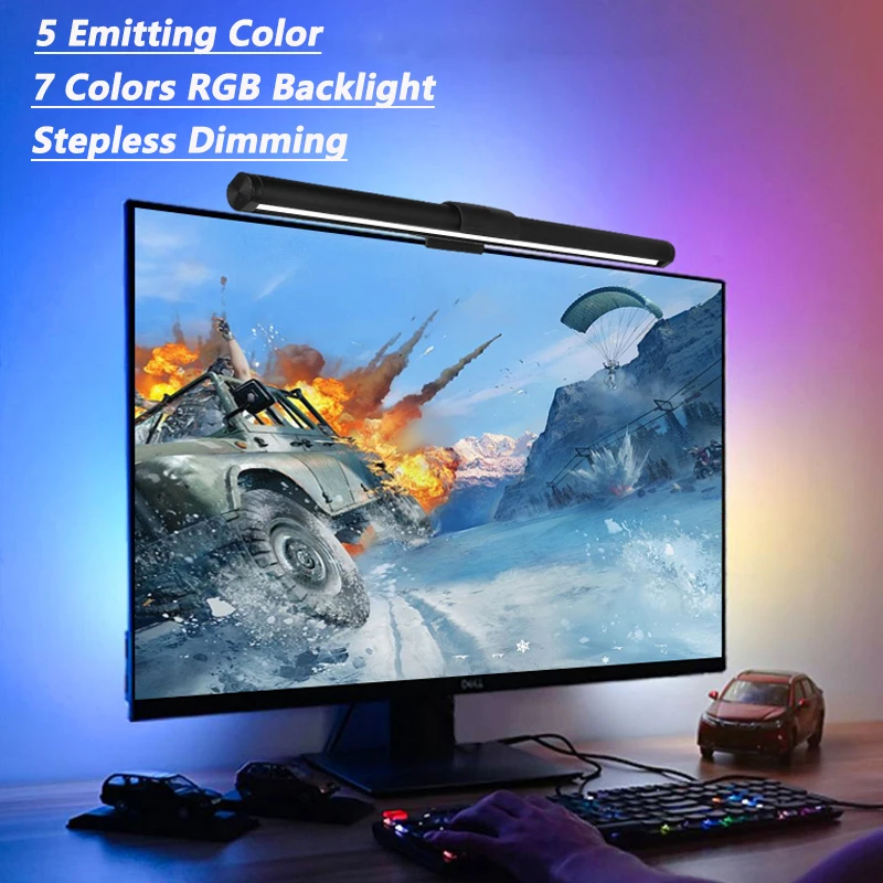 無段階調光対応 Led デスクランプ RGB スクリーン ハンギング ライト