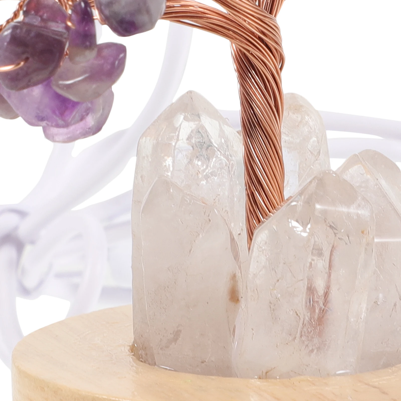 

Amethyst Crystal Night Light Small Decorative Lamp for Bedroom Living Room Money Tree Atmosphere LED Warm Lighting Gifts