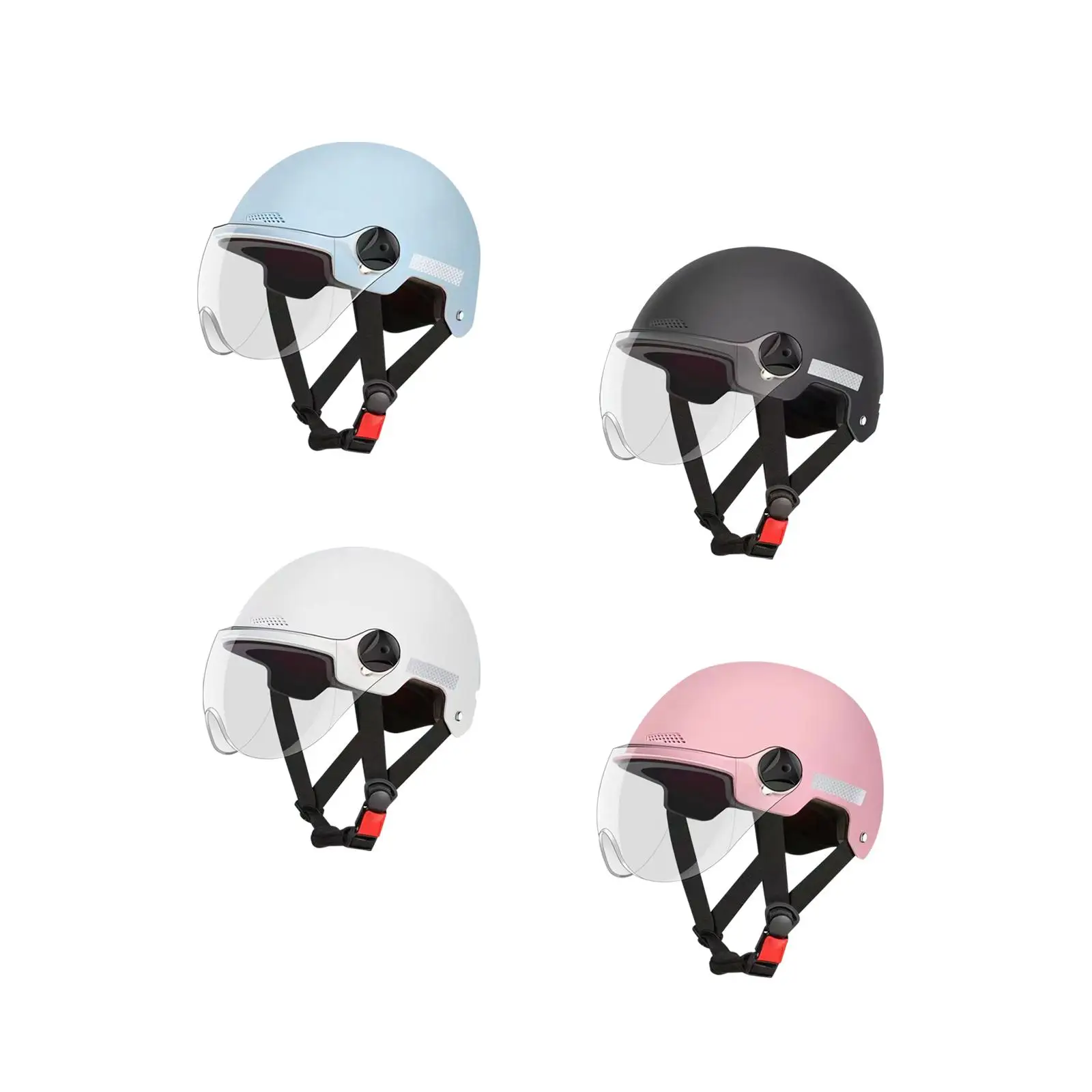 

Motorcycle Helmet Removable Lining Multi Layer Protection Motorbike Helmet Comfortable to Wear Riding Helmet Half Face Helmet