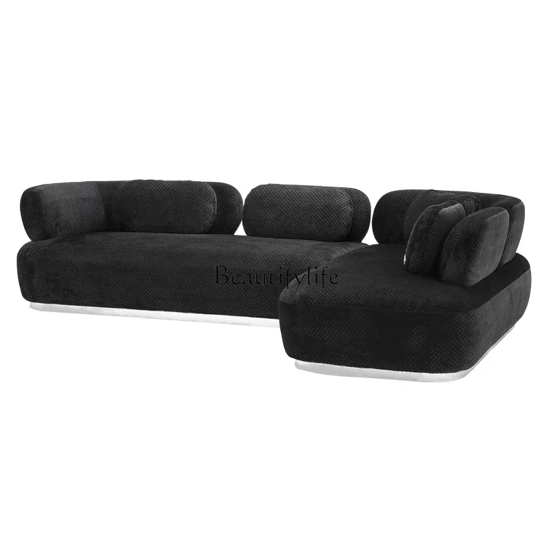 

FG26Black Creative Sofa Fabric Small Apartment Living Room Bedroom Apartment Reception Concubine Simple