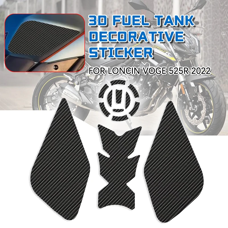 For Loncin Voge 525R 525r 2022 Motorcycle Anti Slip Fuel Oil Tank Pad Side Knee Grip Decal Protector Sticker Pad