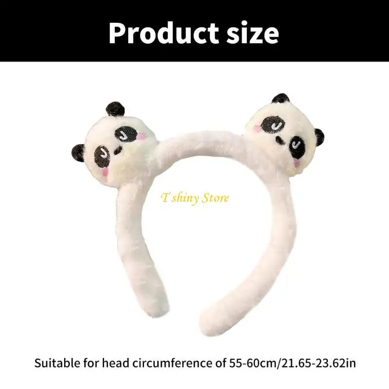 N58F – bandeau élégant en peluche Panda pour filles, nouveauté, accessoire pour cheveux, bandeau confortable adapté à diverses
