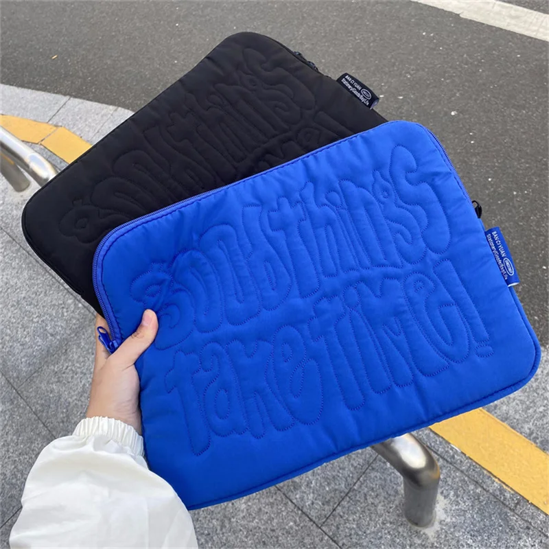 Creative Letters Laptop Pouch Ins Computer Bag Sleeve Case 11 12 13.6 14 15.6 Inch Carry Bags for Macbook Air Pro Ipad Xiaomi HP