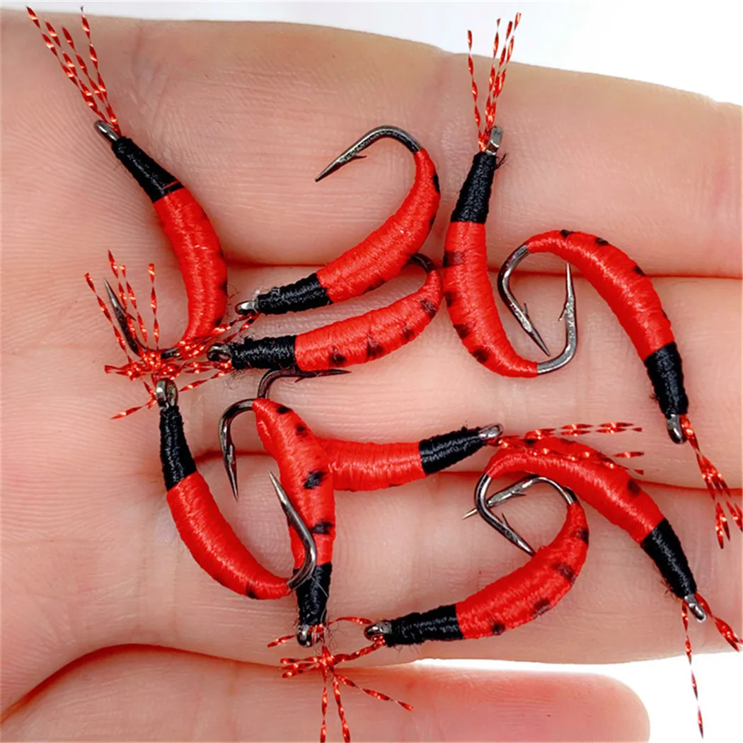 3 stück Realistische Nymphe Scud Fliegen Für Forelle Angeln Künstliche Insekten Köder Locken Simulierte Scud Wurm Angeln Locken – Detail 22