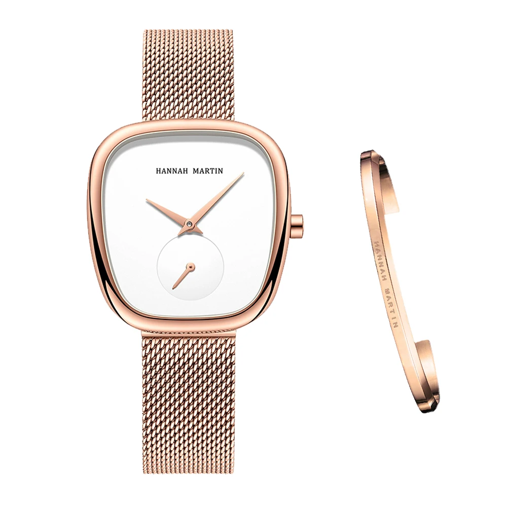 Damen uhr Luxus einfache Japan Uhrwerk Fass Design wasserdichte Quarz Frau Uhr Geschenk box Drops hipping Relogios Feminino