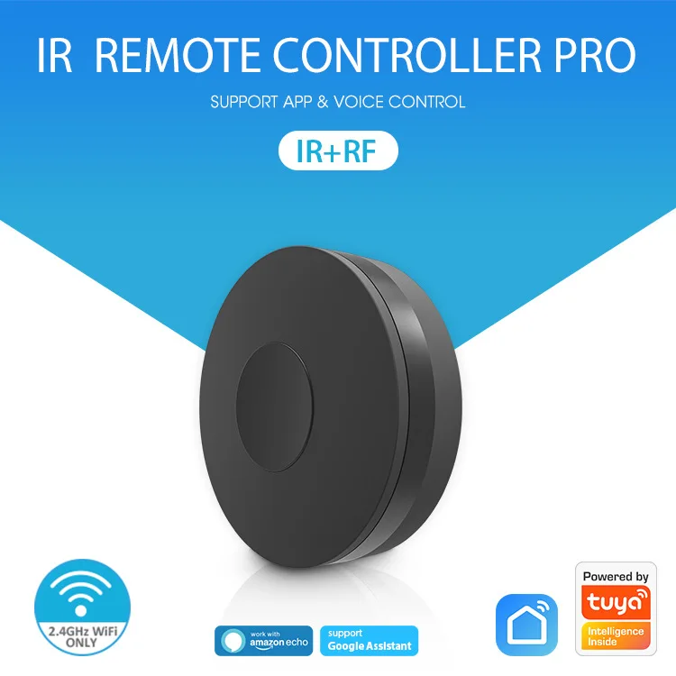 

Tuya WiFi RF Remote Controller – Supports RF315/433MHz for Smart IR Control of AC TV & Home Appliances via App