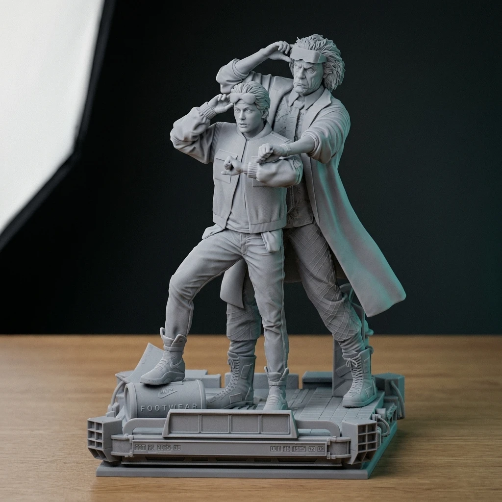 1/24 1/18 1/12 Marty and Brown Unpainted Unassembled 3D Printing Model Garage Kits (Requires Painting and Assembly)