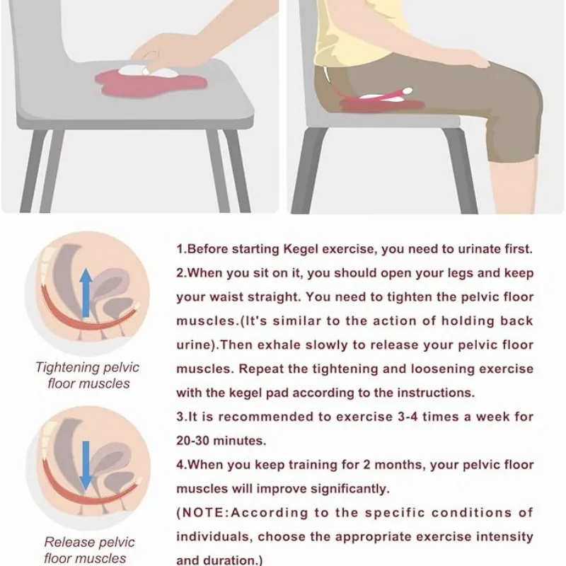 Entraîneur musculaire du plancher pelvien, entraînement des fesses, Kegel, Fitness, coussin doux, sphincter de la Prostate, entraîneur de vessie, exercice tooll