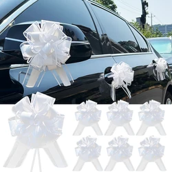 1szt Duża wstążka Ślub Pull Flower Wrap Packing Snow Yarn Pull Bow Ribbon Flower Car Birthday Christmas Present Gift DIY Decor