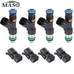 4pcs Car Fuel Injectors fit for 1999-2005 A4 Quattro 1.8T 20V 0280158117 550CC 0280158298 52lb Car Parts Auto Adapters