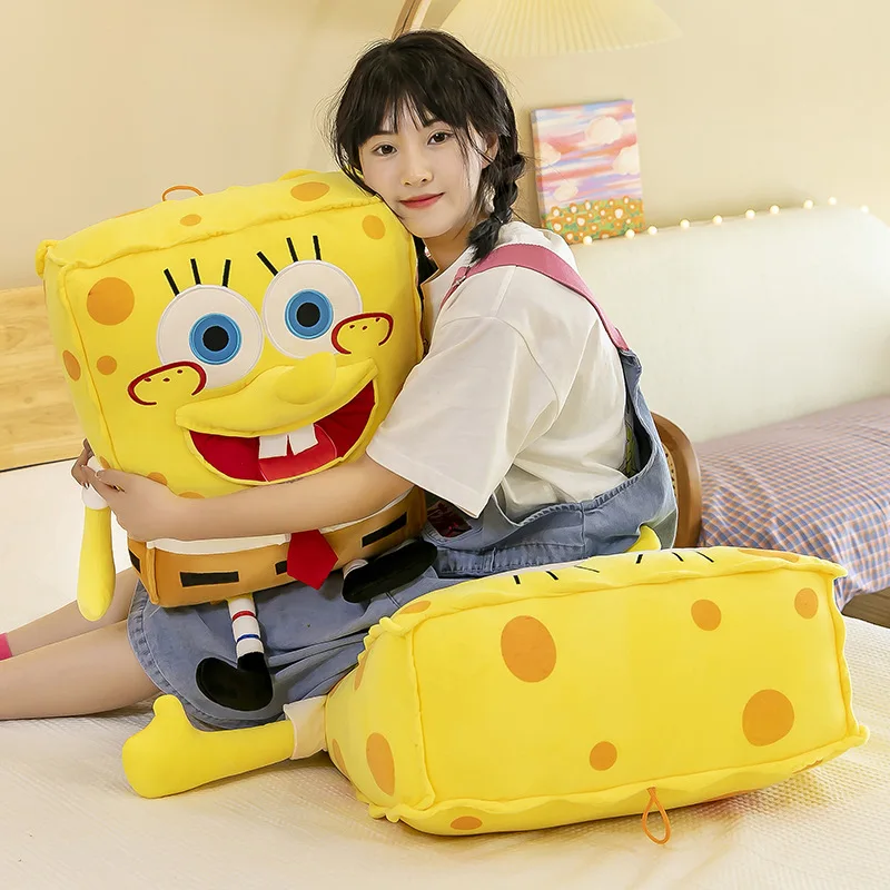

Hot SpongeBob SquarePants Series 3D Plush Toy Bolster Cartoon Character Exquisite Creativity Stuffed Doll Boys and Girls Gifts