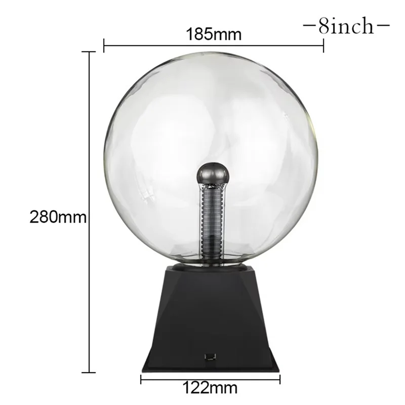 

AT43-Indoor Desktop Decoration 8 Inch Magic Plasma Touch Sensitive Lamp Holiday Gift Glass Ball Night Light Child