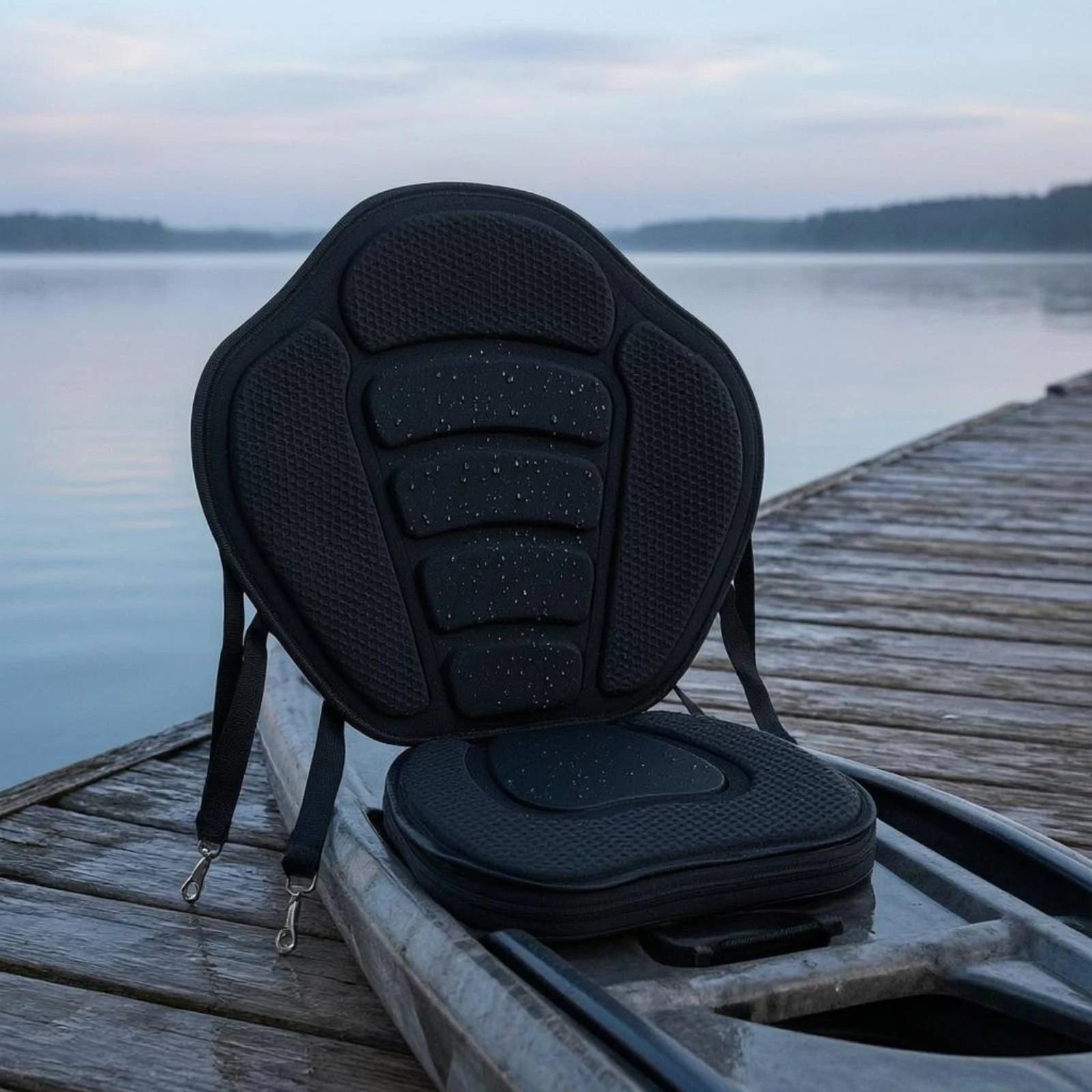 Padded Kayak Seat Cushion Textured High Back Kayak Seat Water Gear Contoured Portable for Outdoor