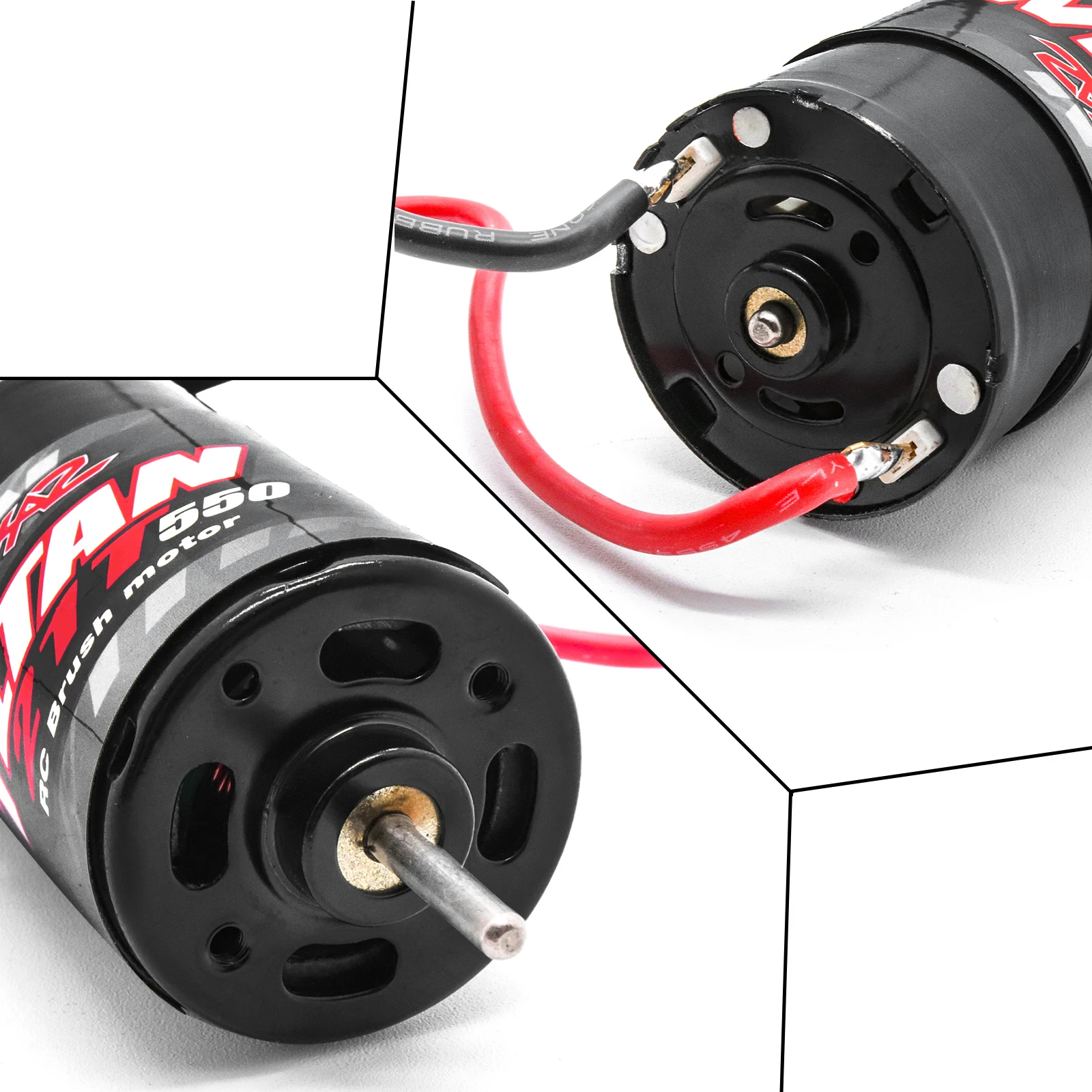 Rcxaz rc 550 motor escovado 10t-55t 320a esc escovado de alta tensão para 1/10 rc carro barco traxxas hpi axial curto caminhão rastreador