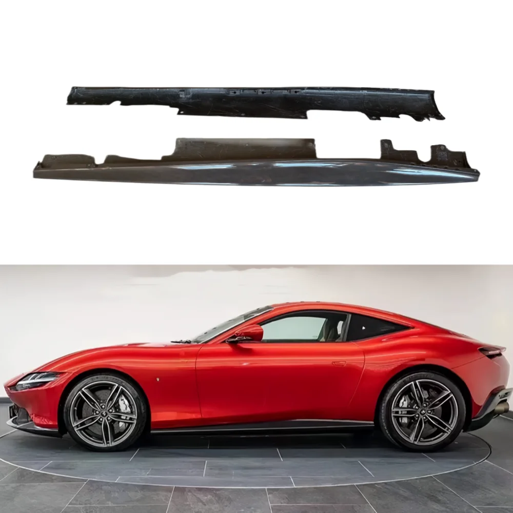 

Hot Selling OEM Style Dry Carbon Fiber Side Skirts, Skirt Edges, Spoiler Version, Body Parts Upgraded for Ferrari Roma