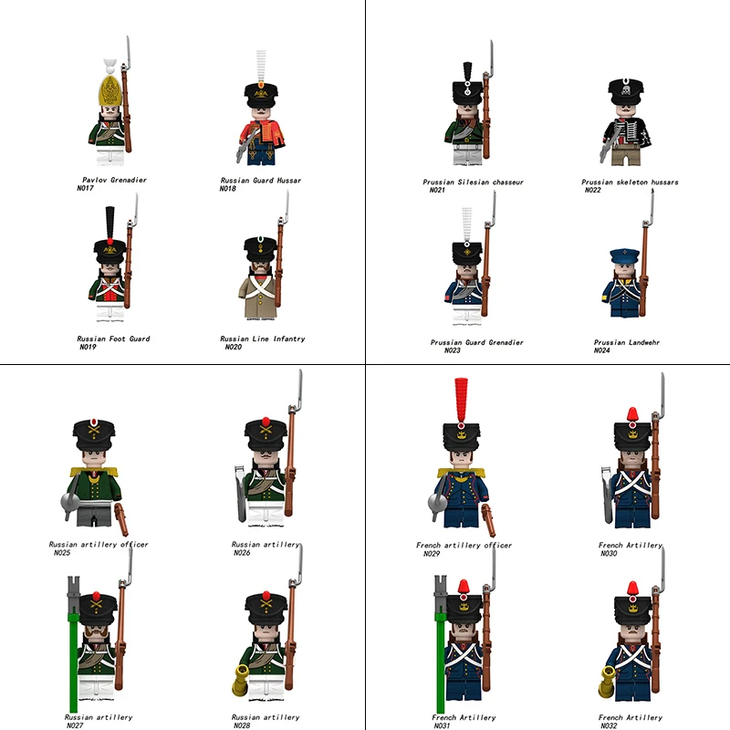 Moc Ww2 Napoleonic Wars Mini Figure Germany Military Army Sword Guns Diy Models Building Blocks Toys Boys Girls Gift Juguetes