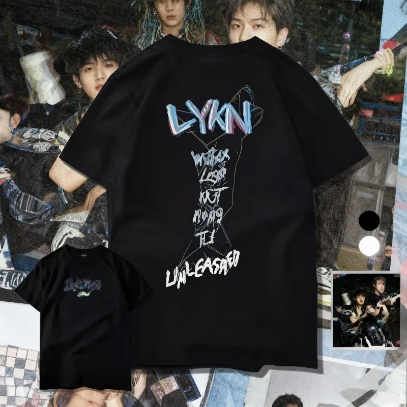 Camiseta estampada de algodón 100% Unleashed de verano 2025 Boygrup William Lego Nut Hong Tui Thai Enthu peinado hombres gótico Top de gran tamaño