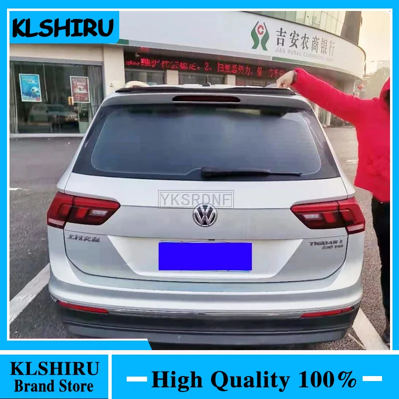 YKSRDNF For Volkswagen Tiguan L Hatchback abs 2017 2018 2019 2020 Exquisite top Spoiler Wing Trunk Lip Boot Cover Car Styling