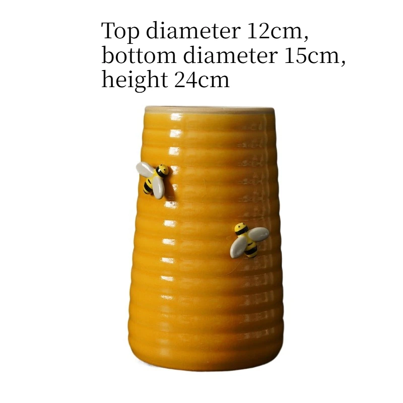 Creative Home Large Relief Bee Vase TV Cabinet Dining Table Hydroponic Vases Decoration Living Room Decorations Вазы Jarrones