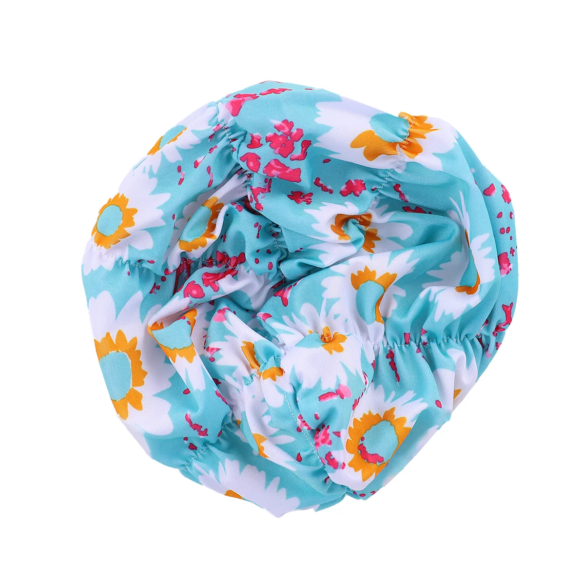 

Pleated Allover Swim Cap Ear Cover Swimming for Women Headwear Wrinkle Accessories