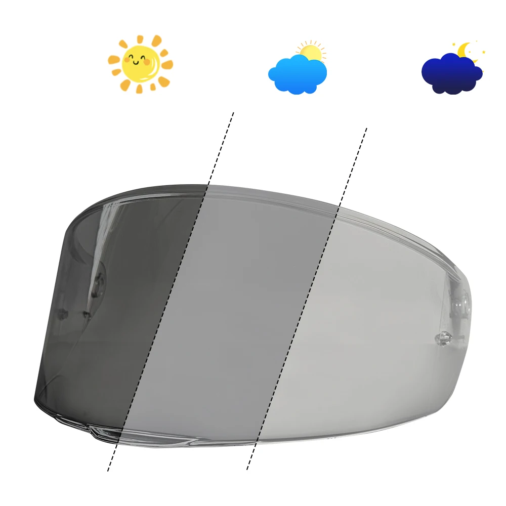 Photochromic Visor Shield Fit for LS2 FF820 Rapid III Helmet Face Shield Uv Protected Helmet Accessories