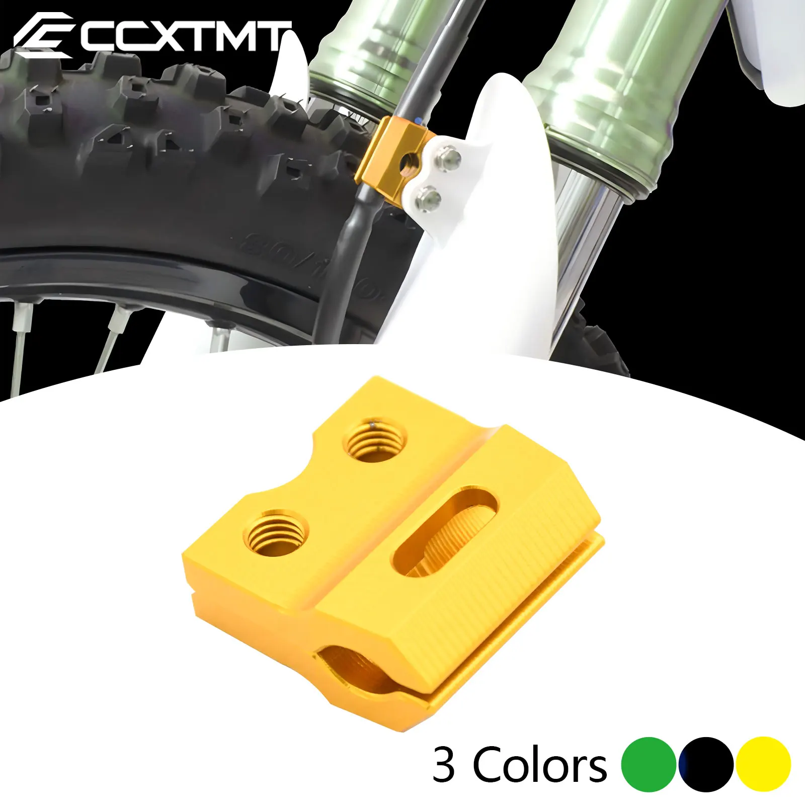 Abrazaderas de manguera de línea de freno de aluminio CNC, soporte para Suzuki RM250 RMZ250 RM85 RM125 RMZ450 para Kawasaki KX250F KX450F KX250 KX450