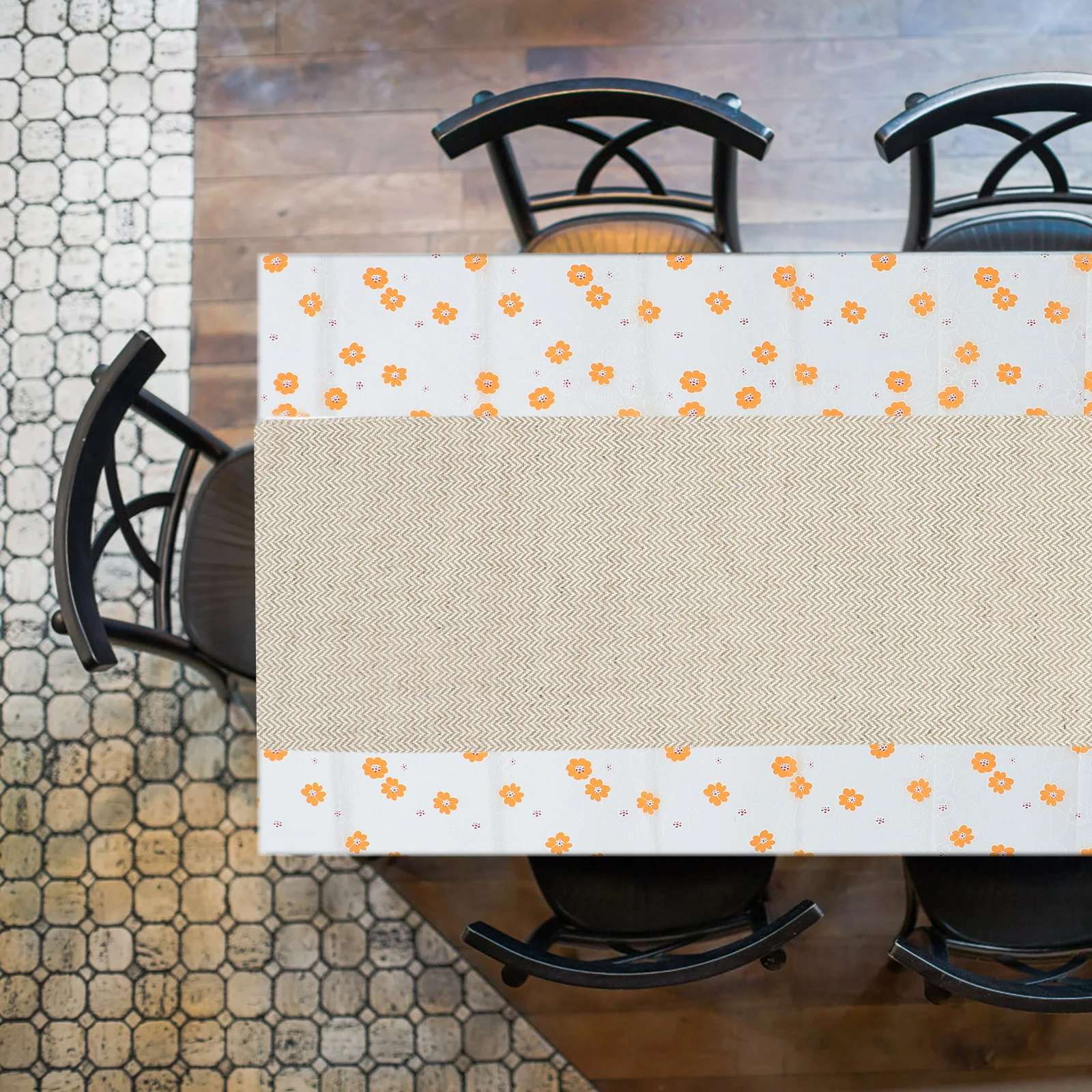 

Cotton Table Runner Anniversary Decoration Dining Cover Vintage Linen Boho for Home Rectangle