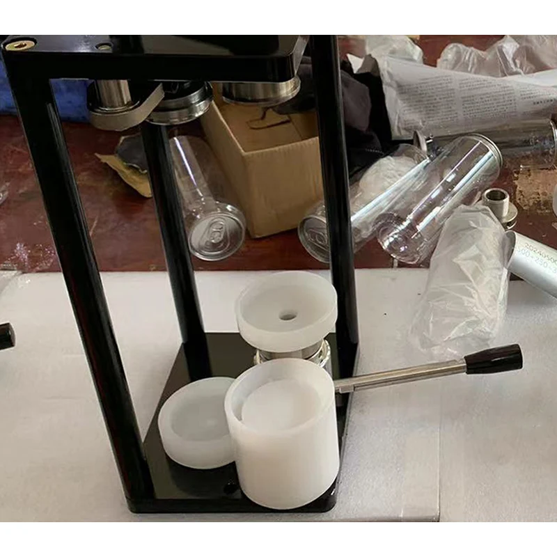 15S 휴대용 야외 수동 로터리 캔 Seamer 55MM PET 플라스틱 알루미늄 주석 부드러운 음료 커피 버블 티 캔 씰링 기계