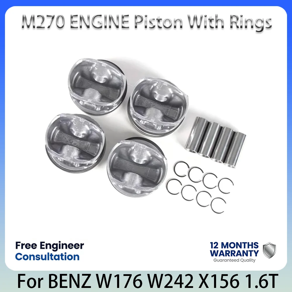 M270 Engine New Piston With Rings OE 2700301717 For Mercedes Benz A-Class B-Class CLA GLA W246 W242 1.6T 1.6 L T L4 GAS 11-19