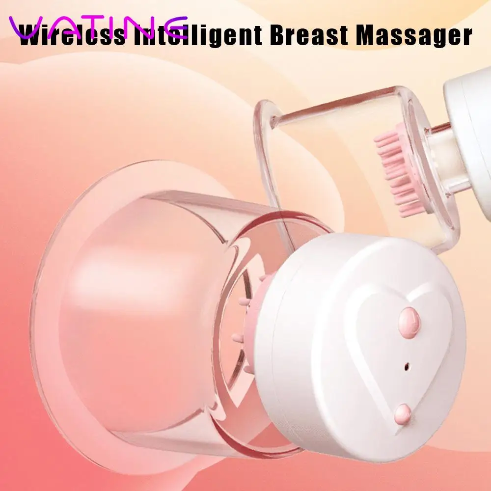 

Sex Shop Rotate Stimulation Breast Pump Bra Massager Breast Enlargement Vibrator Licking Nipple Sucker Sex Toys For Women