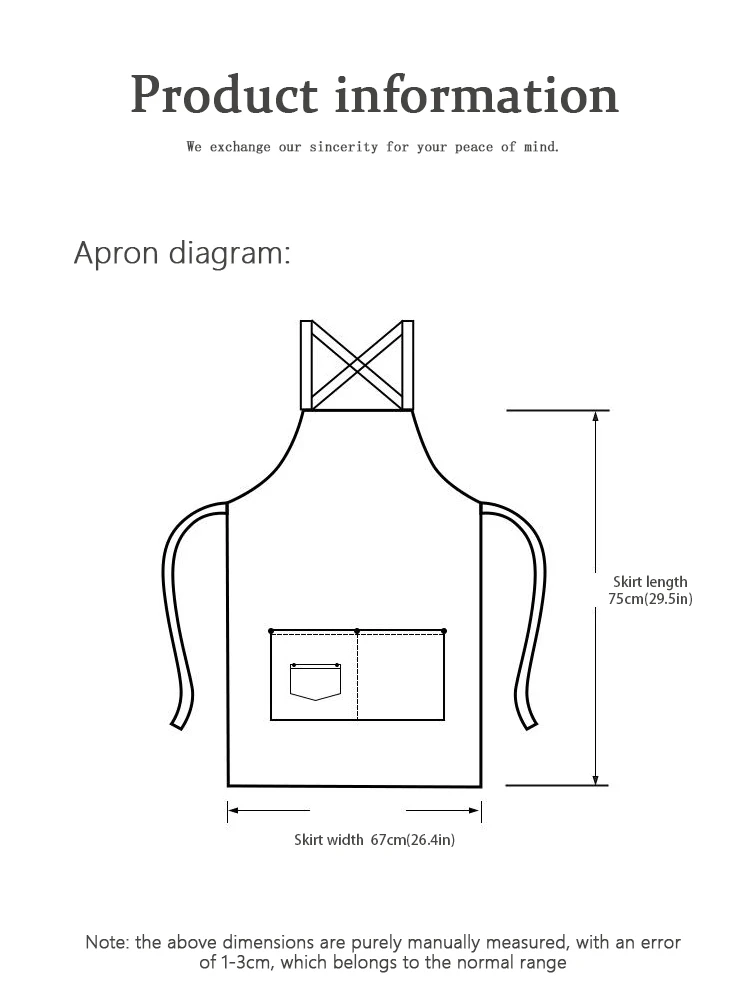 Heavy-Duty Waterproof Canvas Work Apron - Stain Resistant Protection for Fruit Stores Coffee Shops Bubble Tea & Bakery Use