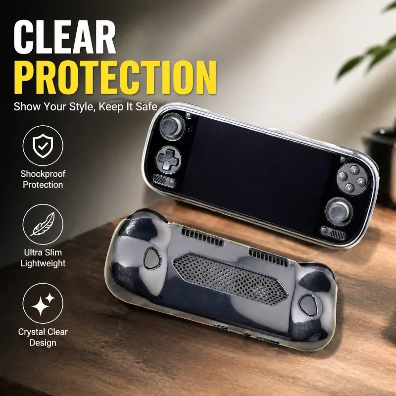 Transparente TPU-Soft-Gel-Schutzhülle für AYN Odin 3, stoßfeste, schlanke Schutzhülle