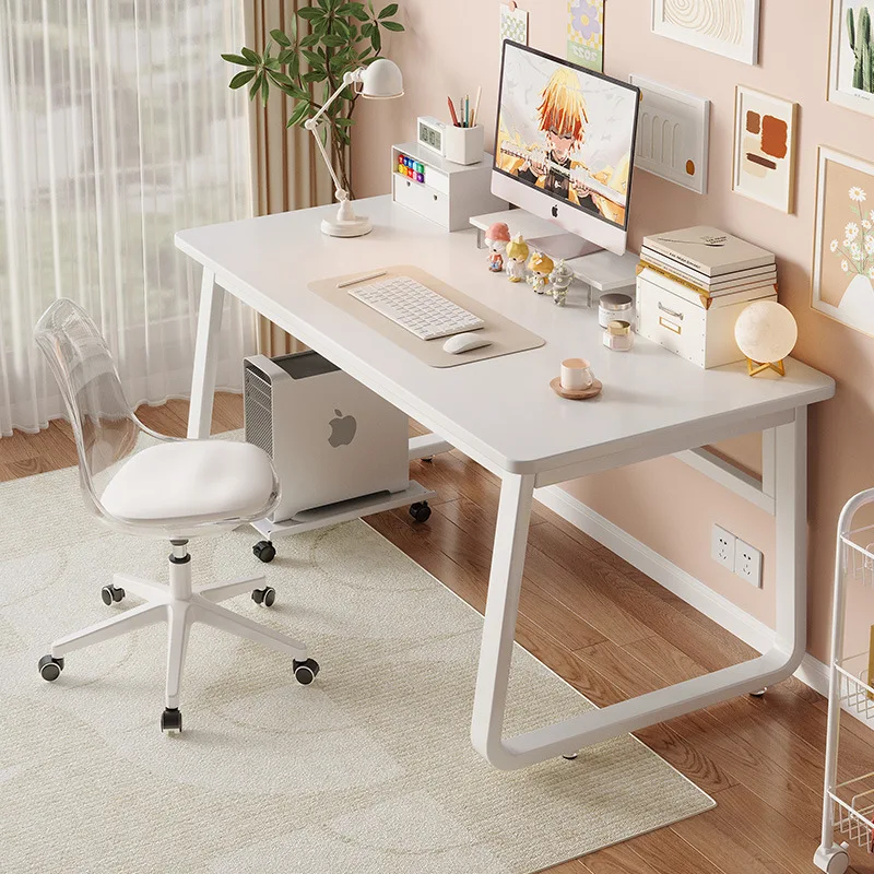 

Computer Desk Simple Modern with Bookshelf, Writing Desk for Home OfficeStudy Table Eco-Friendly Wood & Steel FrameEasy