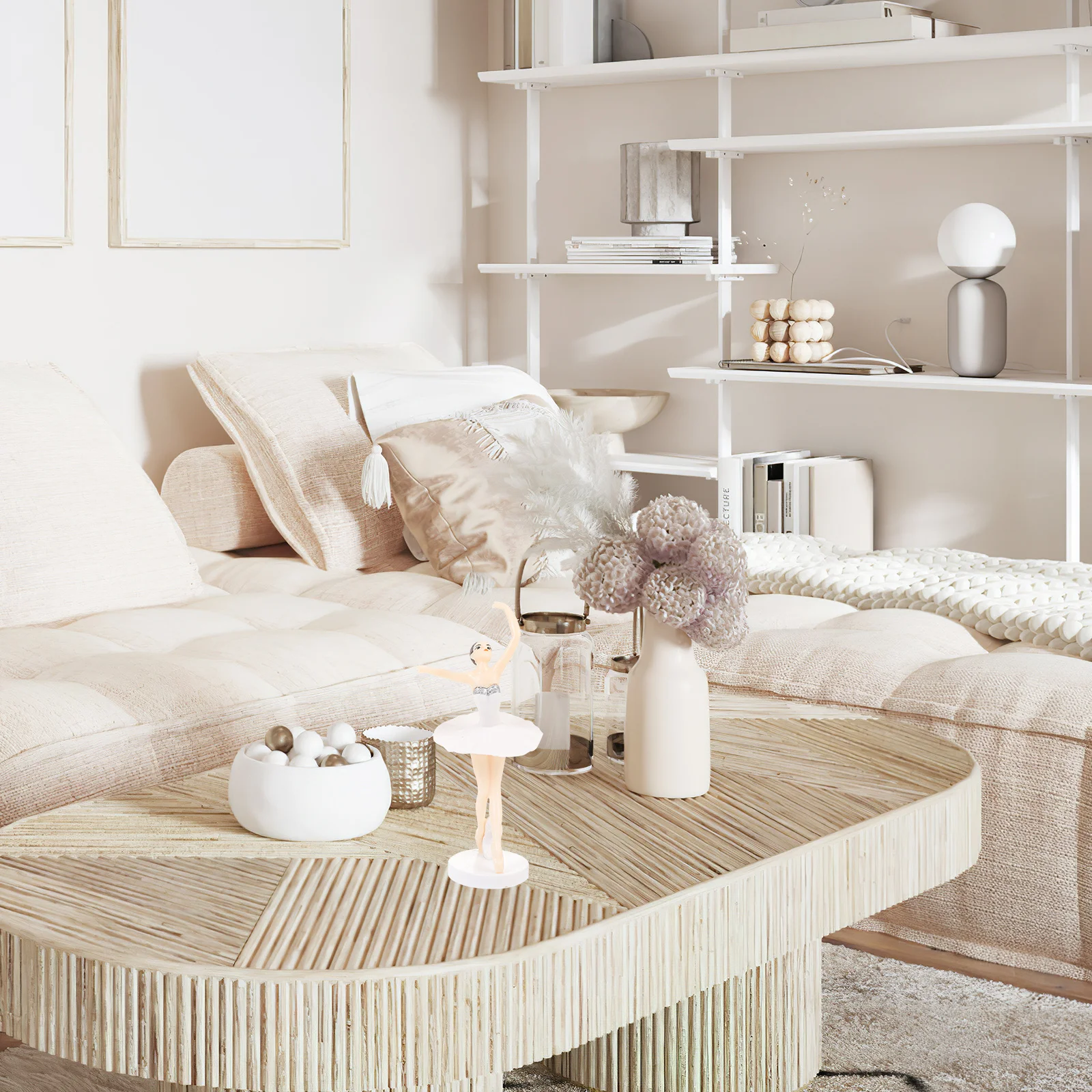 

3Pcs Classy Dancer Sculpture Mantel Shelf Topper Dining Living Room Decoration White Dancer Figurines Ballerina Figurines