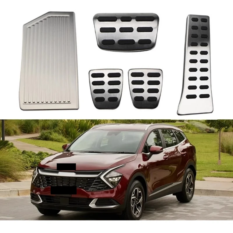 

​​For 2022-2024 Kia Sportage Q5 Aluminum Pedal Covers – Non-Drill Anti-Slip Accelerator & Brake Pedal Set and Rugged