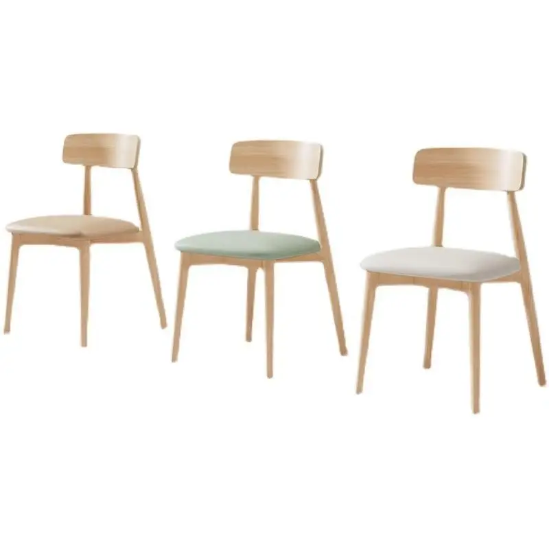 

#@Minimalist Wood Frame Fabric Dining Chair Nordic Style Hotel Restaurant Hotel Dining Chair