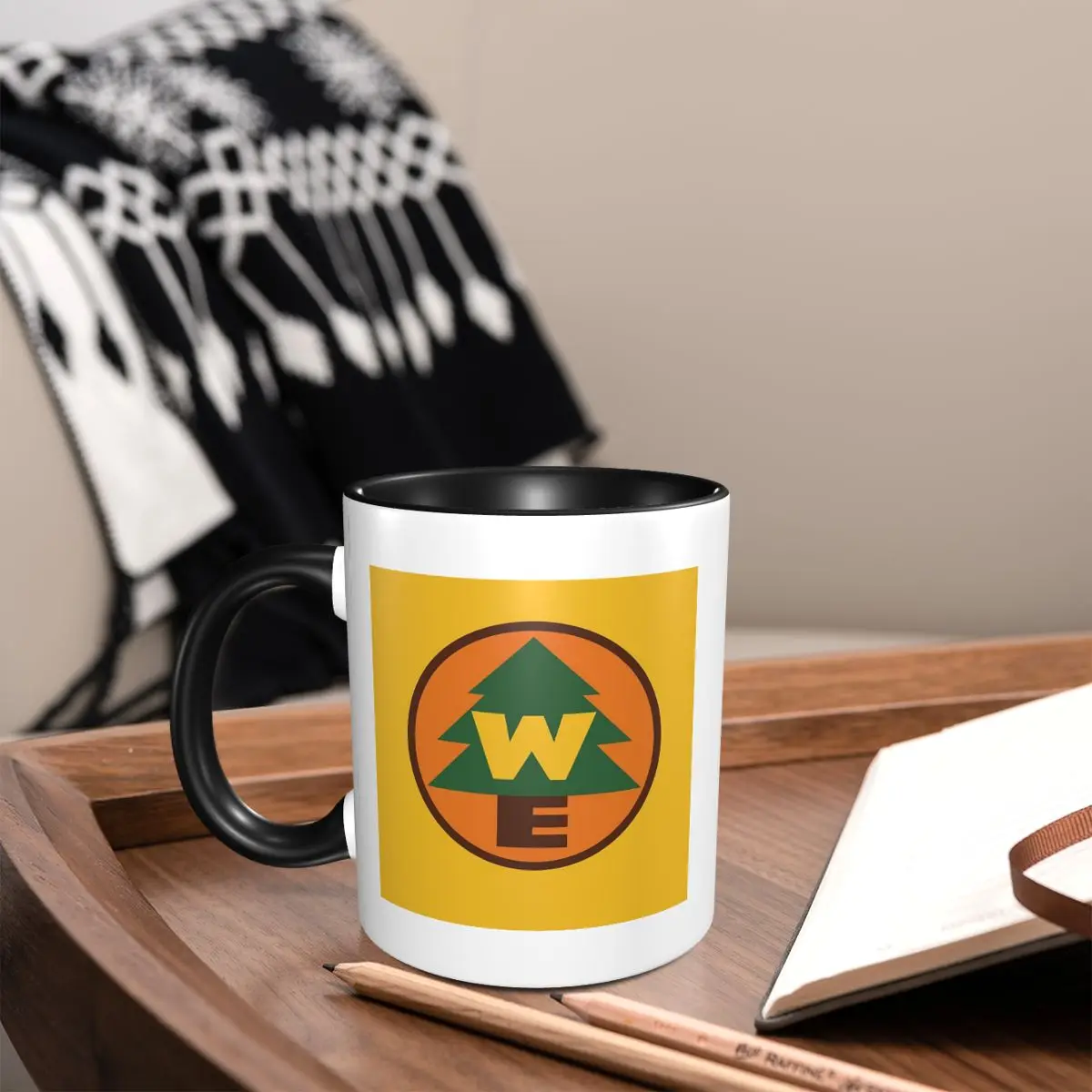 Wilderness Explorer Logo Mug Funny Ceramic Coffee Cups Tea Mugs Milk Cup Drinkware Gift for Friends