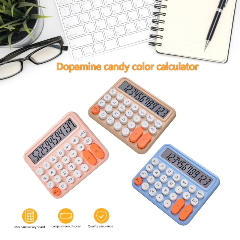 Настольные калькуляторы с большим 12-значным ЖК-дисплеем и большой механической кнопкой