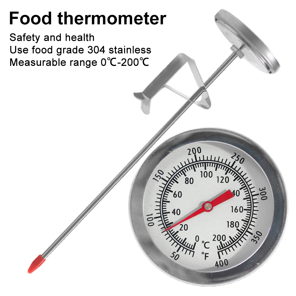 

Frying Oil Thermometer Stainless Steel Fryer French Fries Fried Chicken Wings Barbecue Thermometer Gauge