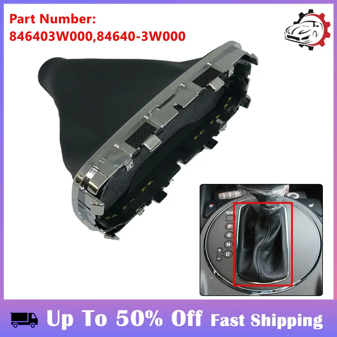 

Car Shift Gear Knob Lever Gaitor Boot Cover Shift Boot Gear Lever Boot 846403W000 84640-3W000 For Kia For Sportage 2011-2014