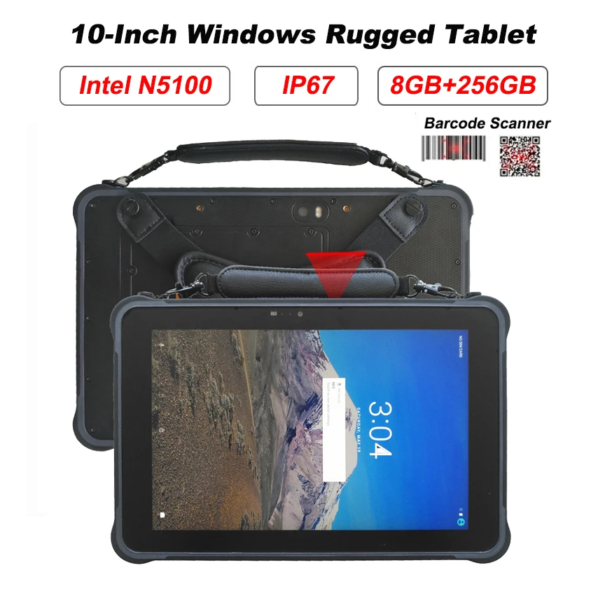 Rugged Tablet Windows OS 10.1 Inch 1920*1200 1000 nits N5100 CPU RJ45 RS232 Barcode Scanner Industrial tablet ST11J