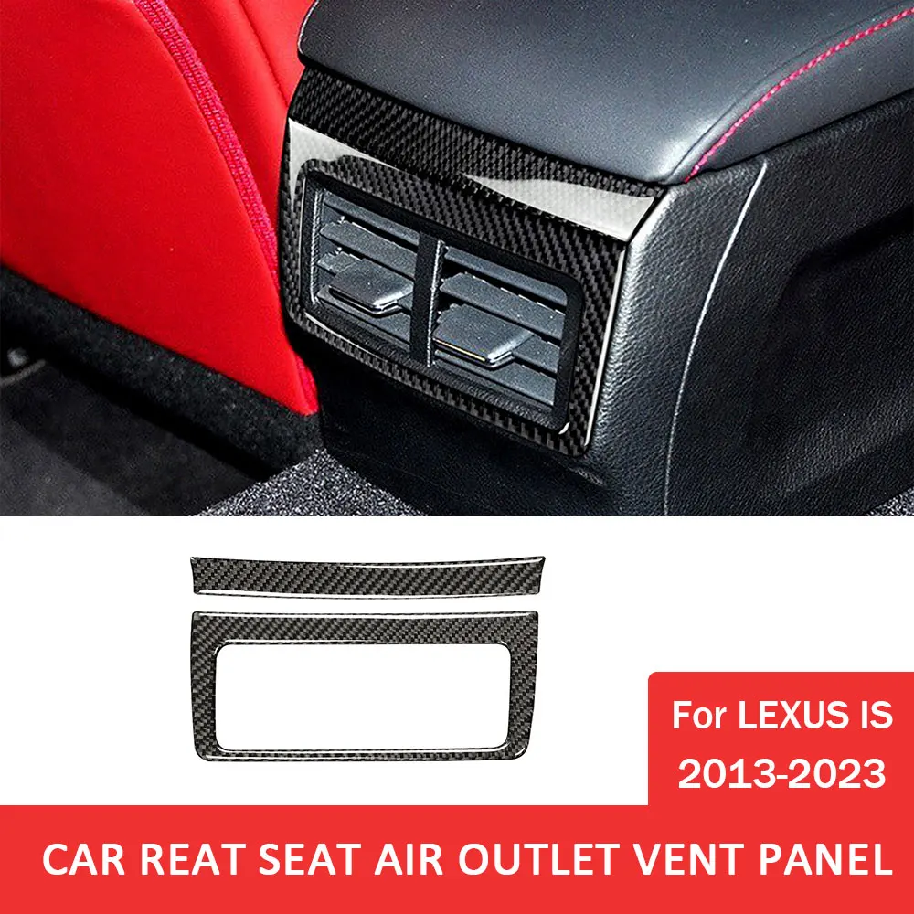 

Car Reat Seat Air Outlet Vent Panel Trim Stickers for Lexus IS250 2013-2023 Carbon Fiber Decal Automotive Interior Accessories