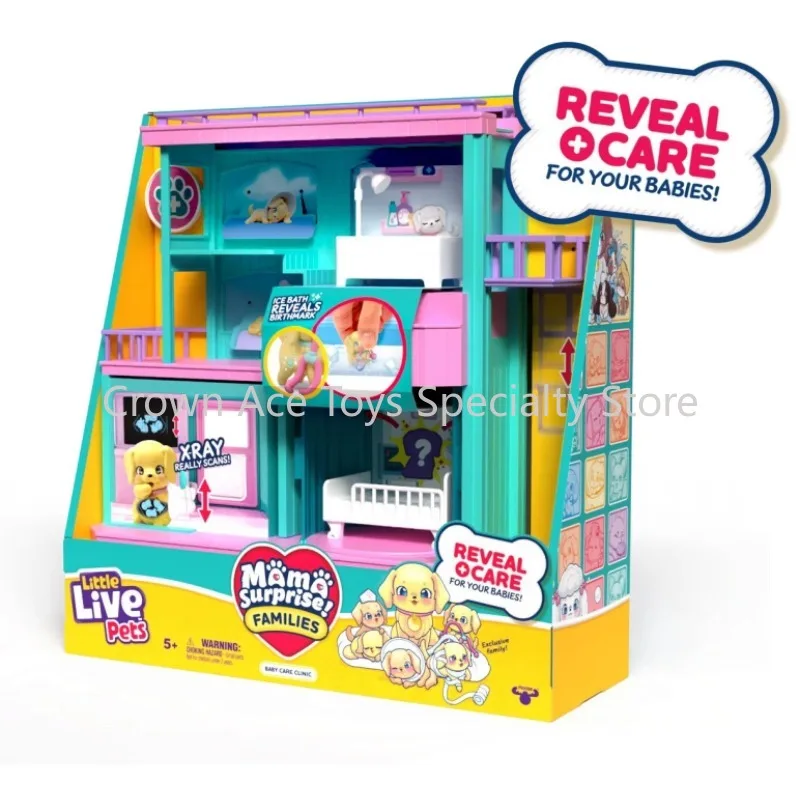 little-live-pets-originale-famiglie-sorpresa-mama-clinica-di-cura-per-cuccioli-set-da-gioco-con-3-cuccioli-di-retriever-giocattoli-magici-regalo-per-bambini